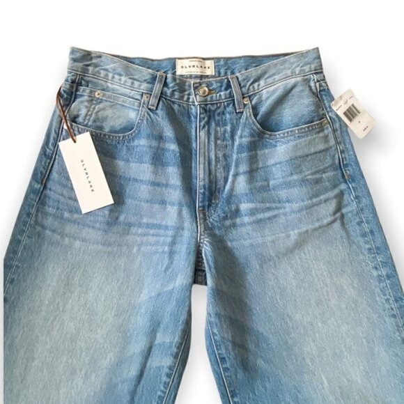 NWT SLVRLAKE Madison Wide Leg Cropped Jeans, Size 29 - Picture 6 of 15